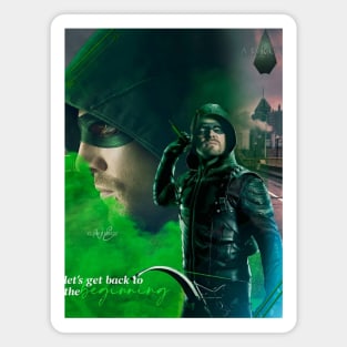 arrow oliver queen poster design Magnet